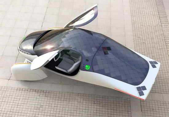 Solar-powered Aptera electric car