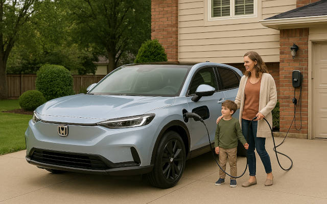 Futuristic Honda PHEV SUV AI concept